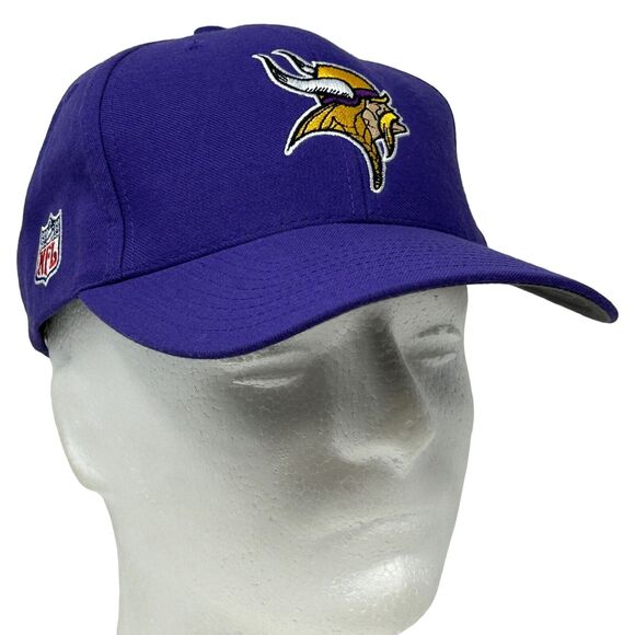 Vintage Minnesota Vikings Hat Baseball Cap Motorola 90s Purple NFL Football New - Picture 1 of 11